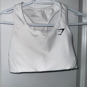 126. Small White GymShark Sports Bra (NEW WITHOUT TAGS).